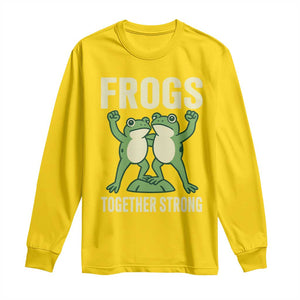Frogs Together Strong Long Sleeve Shirt Portland Frog Protest United We Ribbit TS02 Daisy Print Your Wear
