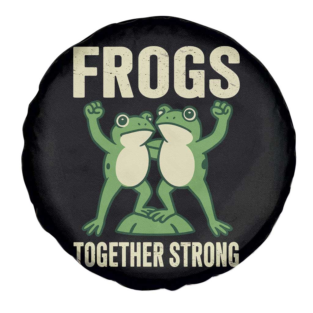 Frogs Together Strong Spare Tire Cover Portland Frog Protest United We Ribbit TS02 Print Your Wear