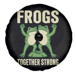 Frogs Together Strong Spare Tire Cover Portland Frog Protest United We Ribbit TS02 Print Your Wear