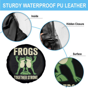 Frogs Together Strong Spare Tire Cover Portland Frog Protest United We Ribbit TS02 Print Your Wear