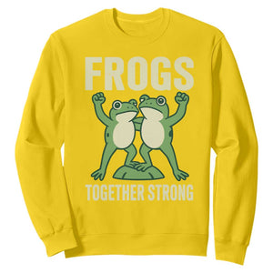Frogs Together Strong Sweatshirt Portland Frog Protest United We Ribbit TS02 Daisy Print Your Wear