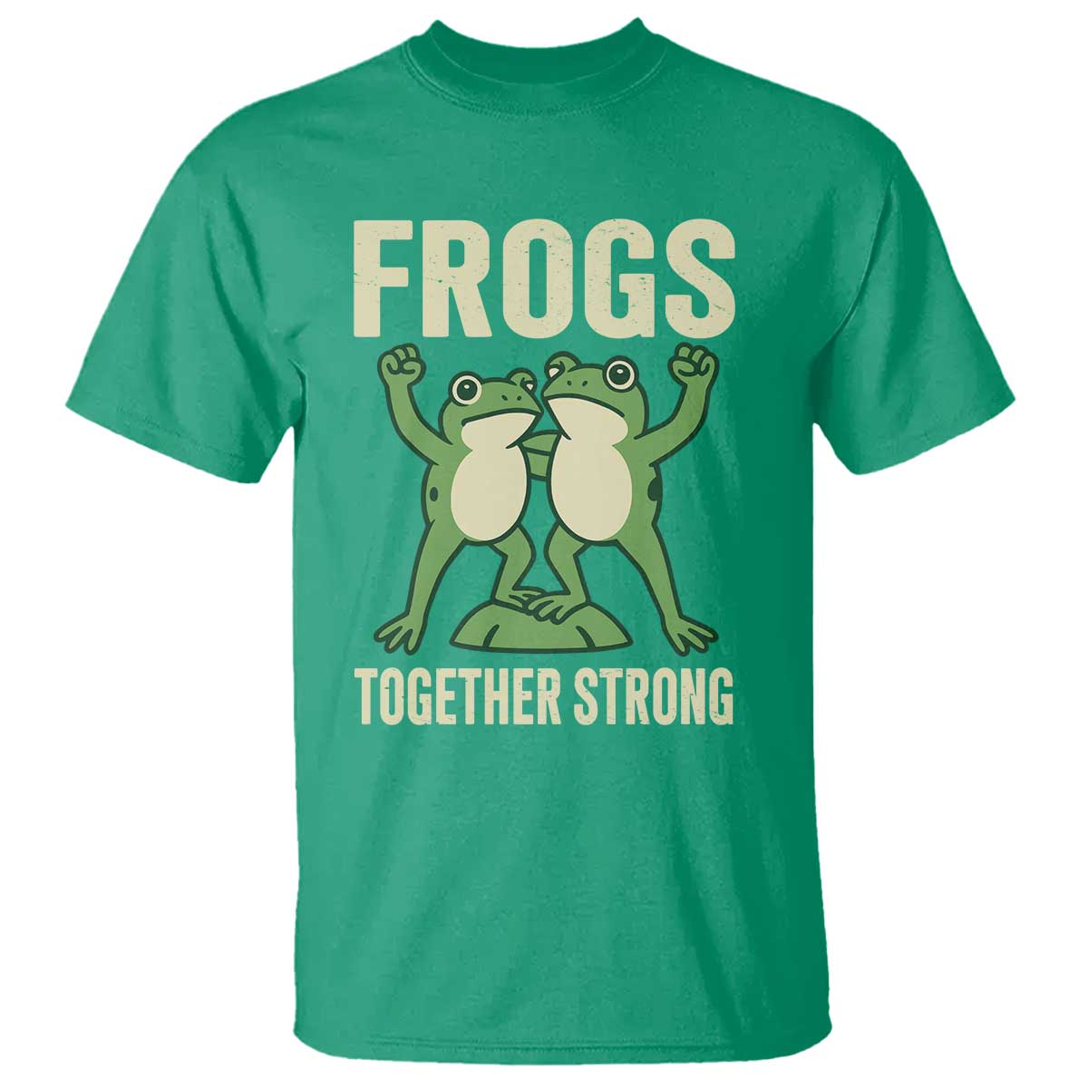 Frogs Together Strong T Shirt Portland Frog Protest United We Ribbit TS02 Irish Green Print Your Wear