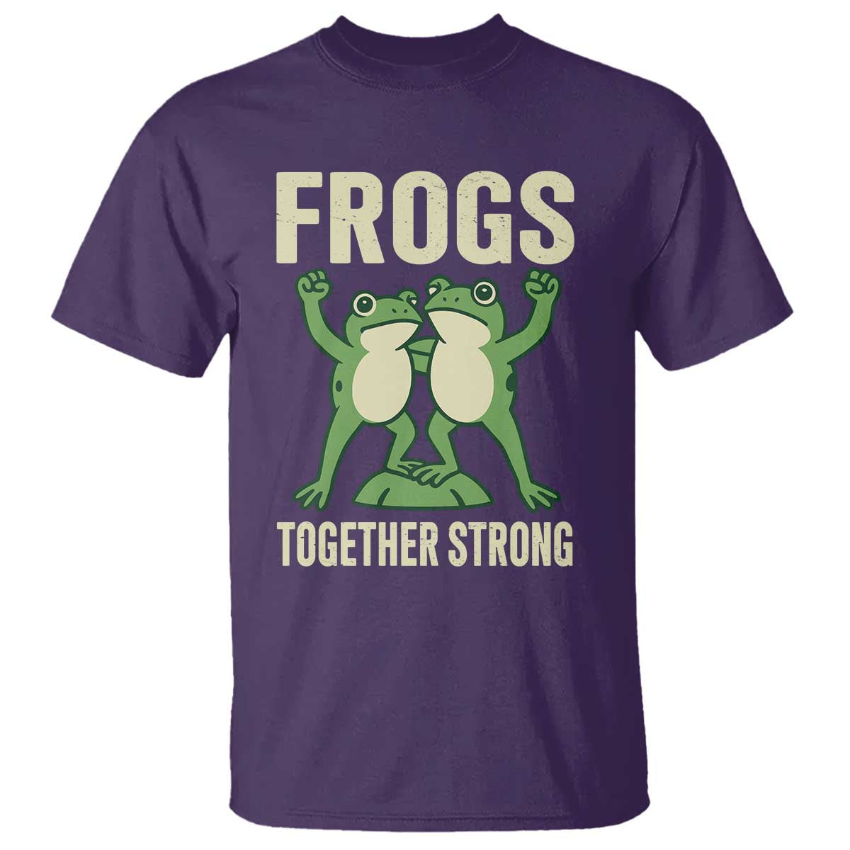 Frogs Together Strong T Shirt Portland Frog Protest United We Ribbit TS02 Purple Print Your Wear
