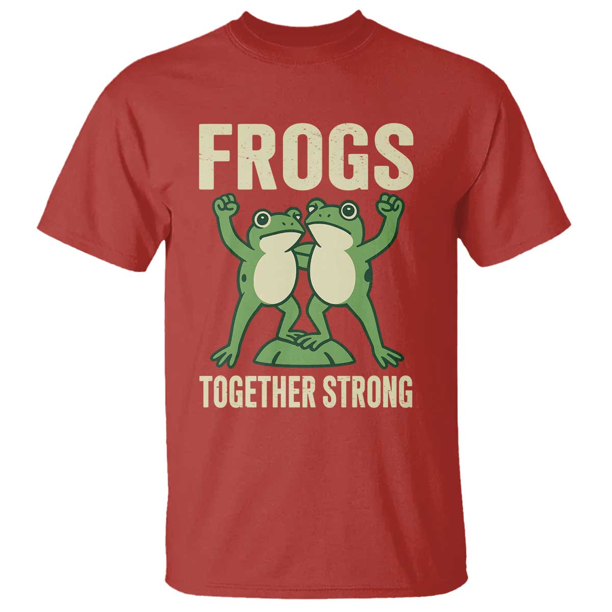 Frogs Together Strong T Shirt Portland Frog Protest United We Ribbit TS02 Red Print Your Wear