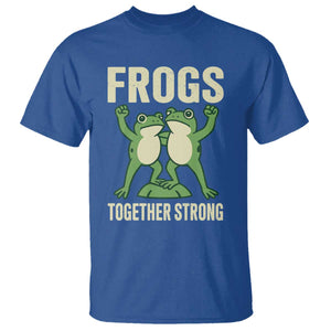 Frogs Together Strong T Shirt Portland Frog Protest United We Ribbit TS02 Royal Blue Print Your Wear