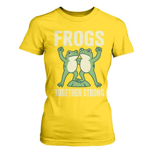 Frogs Together Strong T Shirt For Women Portland Frog Protest United We Ribbit TS02 Daisy Print Your Wear