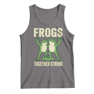 Frogs Together Strong Tank Top Portland Frog Protest United We Ribbit TS02 Deep Heather Print Your Wear