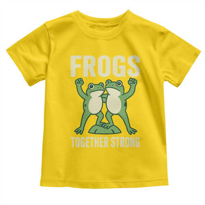 Frogs Together Strong Toddler T Shirt Portland Frog Protest United We Ribbit TS02 Daisy Print Your Wear