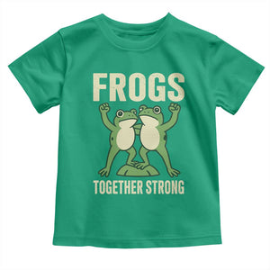 Frogs Together Strong Toddler T Shirt Portland Frog Protest United We Ribbit TS02 Irish Green Print Your Wear