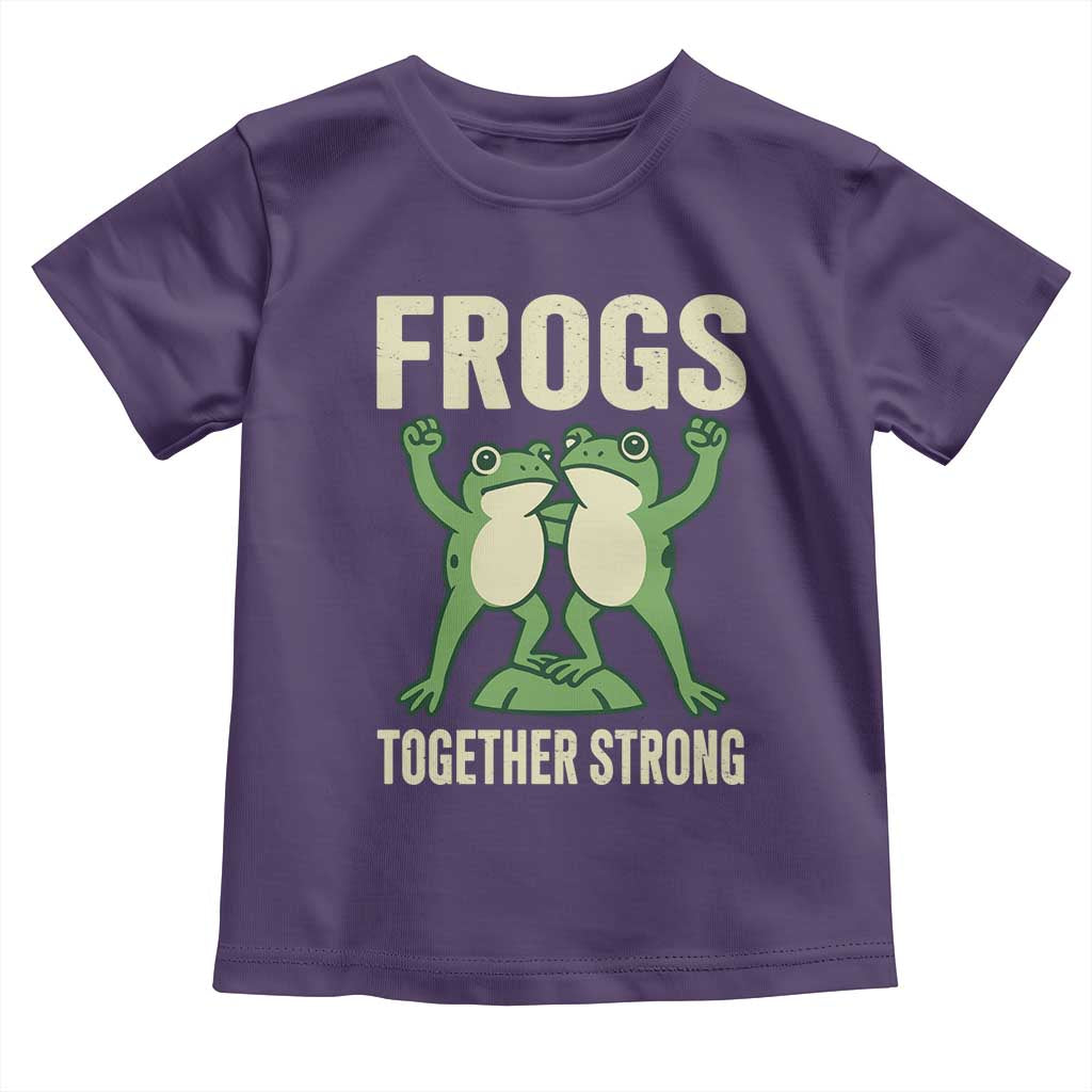 Frogs Together Strong Toddler T Shirt Portland Frog Protest United We Ribbit TS02 Purple Print Your Wear