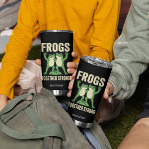 Frogs Together Strong Tumbler Cup Portland Frog Protest United We Ribbit TS02 Print Your Wear