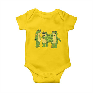 Frogs Together Strong Baby Onesie Portland Frog Resist Protest TS02 Daisy Print Your Wear