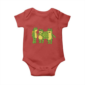 Frogs Together Strong Baby Onesie Portland Frog Resist Protest TS02 Red Print Your Wear