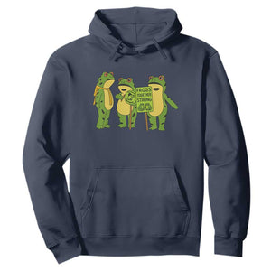 Frogs Together Strong Hoodie Portland Frog Resist Protest TS02 Navy Print Your Wear