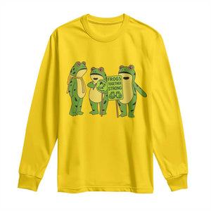 Frogs Together Strong Long Sleeve Shirt Portland Frog Resist Protest TS02 Daisy Print Your Wear