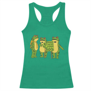 Frogs Together Strong Racerback Tank Top Portland Frog Resist Protest TS02 Irish Green Print Your Wear