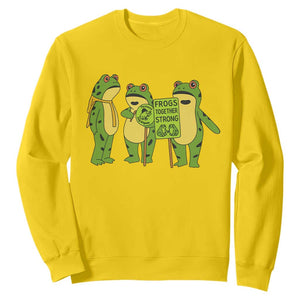 Frogs Together Strong Sweatshirt Portland Frog Resist Protest TS02 Daisy Print Your Wear