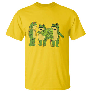 Frogs Together Strong T Shirt Portland Frog Resist Protest TS02 Daisy Print Your Wear