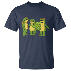 Frogs Together Strong T Shirt Portland Frog Resist Protest TS02 Navy Print Your Wear