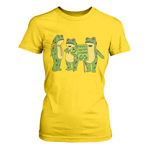 Frogs Together Strong T Shirt For Women Portland Frog Resist Protest TS02 Daisy Print Your Wear