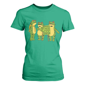 Frogs Together Strong T Shirt For Women Portland Frog Resist Protest TS02 Irish Green Print Your Wear