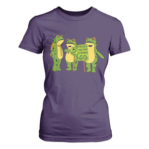 Frogs Together Strong T Shirt For Women Portland Frog Resist Protest TS02 Purple Print Your Wear
