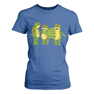 Frogs Together Strong T Shirt For Women Portland Frog Resist Protest TS02 Royal Blue Print Your Wear