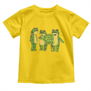 Frogs Together Strong Toddler T Shirt Portland Frog Resist Protest TS02 Daisy Print Your Wear