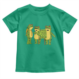 Frogs Together Strong Toddler T Shirt Portland Frog Resist Protest TS02 Irish Green Print Your Wear