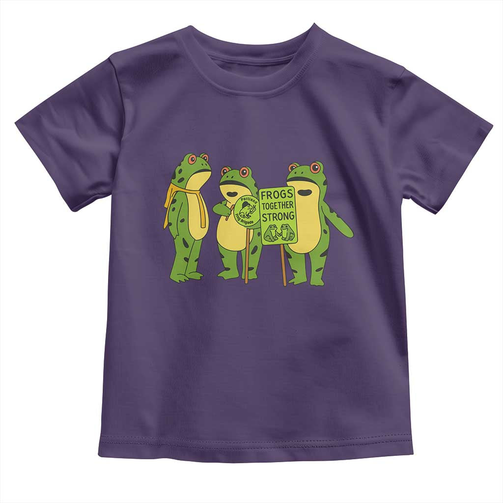 Frogs Together Strong Toddler T Shirt Portland Frog Resist Protest TS02 Purple Print Your Wear