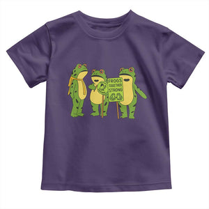 Frogs Together Strong Toddler T Shirt Portland Frog Resist Protest TS02 Purple Print Your Wear