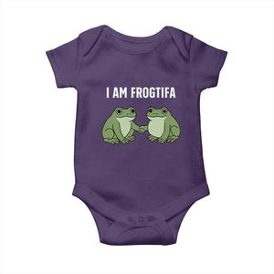I Am Frogtifa Baby Onesie Portland Frog Resist Protest Handshake Frogs TS02 Purple Print Your Wear