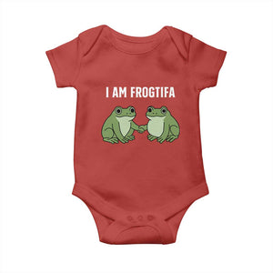 I Am Frogtifa Baby Onesie Portland Frog Resist Protest Handshake Frogs TS02 Red Print Your Wear