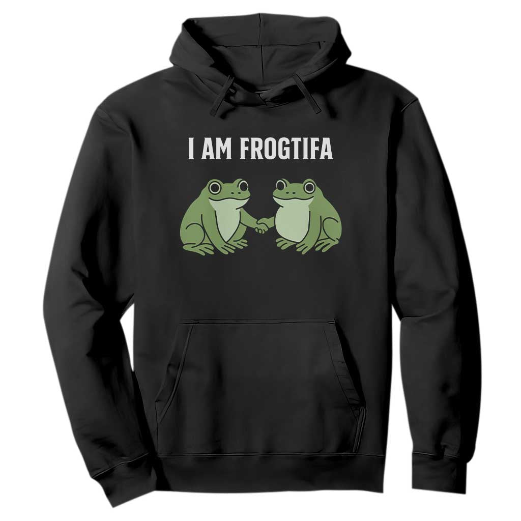 I Am Frogtifa Hoodie Portland Frog Resist Protest Handshake Frogs TS02 Black Print Your Wear