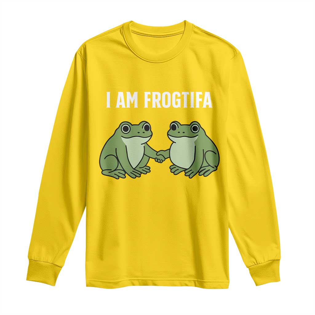 I Am Frogtifa Long Sleeve Shirt Portland Frog Resist Protest Handshake Frogs TS02 Daisy Print Your Wear