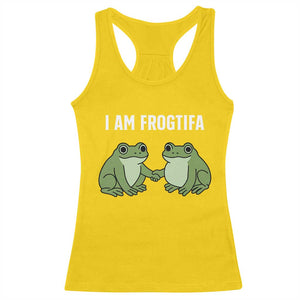 I Am Frogtifa Racerback Tank Top Portland Frog Resist Protest Handshake Frogs TS02 Daisy Print Your Wear