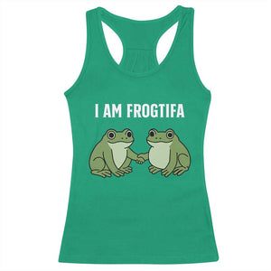I Am Frogtifa Racerback Tank Top Portland Frog Resist Protest Handshake Frogs TS02 Irish Green Print Your Wear