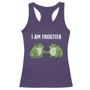 I Am Frogtifa Racerback Tank Top Portland Frog Resist Protest Handshake Frogs TS02 Purple Print Your Wear