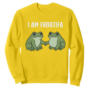 I Am Frogtifa Sweatshirt Portland Frog Resist Protest Handshake Frogs TS02 Daisy Print Your Wear