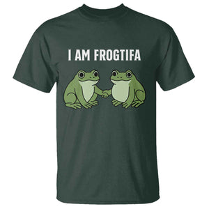 I Am Frogtifa T Shirt Portland Frog Resist Protest Handshake Frogs TS02 Dark Forest Green Print Your Wear