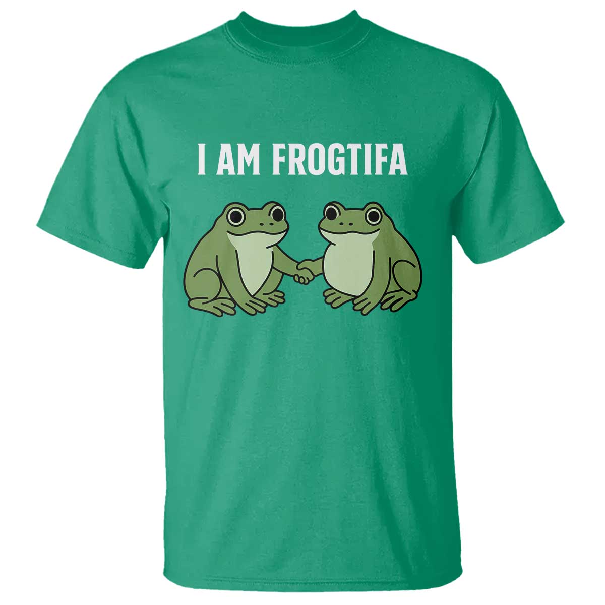 I Am Frogtifa T Shirt Portland Frog Resist Protest Handshake Frogs TS02 Irish Green Print Your Wear