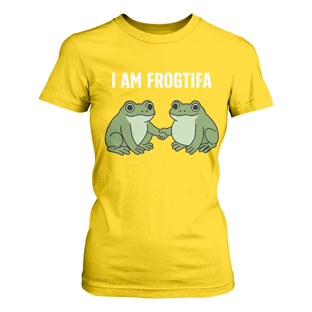 I Am Frogtifa T Shirt For Women Portland Frog Resist Protest Handshake Frogs TS02 Daisy Print Your Wear