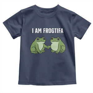 I Am Frogtifa Toddler T Shirt Portland Frog Resist Protest Handshake Frogs TS02 Navy Print Your Wear