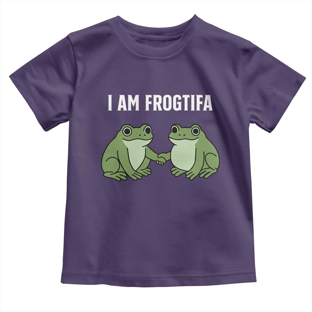 I Am Frogtifa Toddler T Shirt Portland Frog Resist Protest Handshake Frogs TS02 Purple Print Your Wear