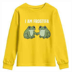 I Am Frogtifa Youth Sweatshirt Portland Frog Resist Protest Handshake Frogs TS02 Daisy Print Your Wear