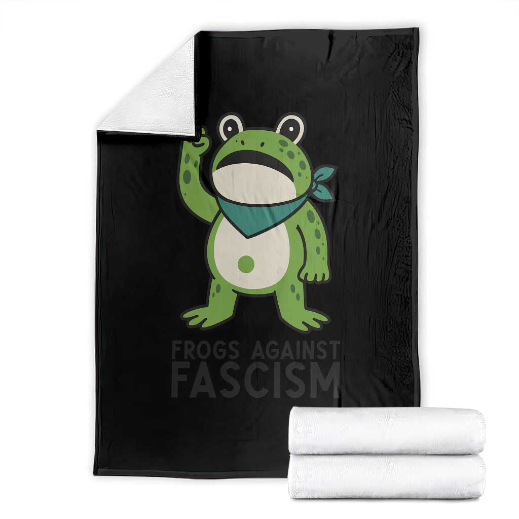 Frogs Against Fascism Throw Blanket Portland Resist Protest Antifascist TS02 White Print Your Wear