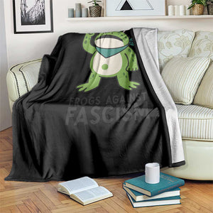 Frogs Against Fascism Throw Blanket Portland Resist Protest Antifascist TS02 Print Your Wear