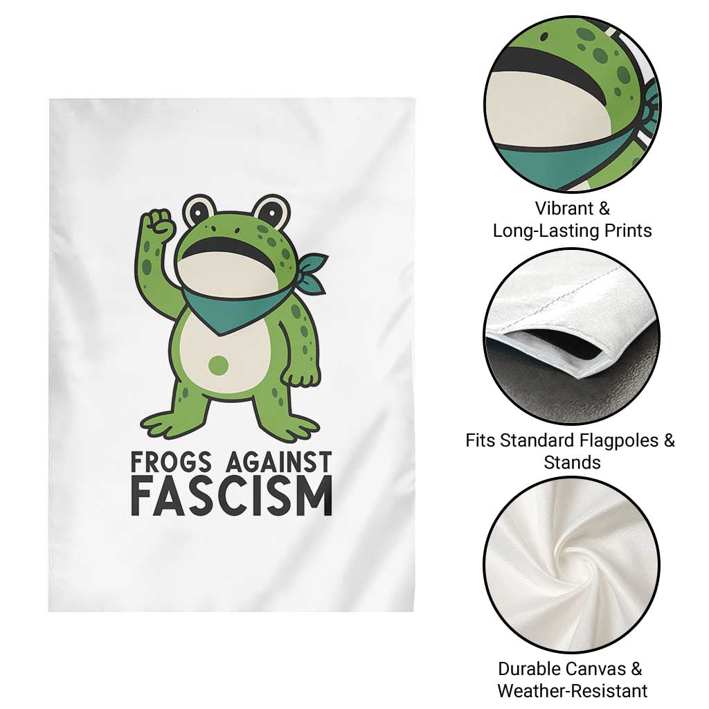 Frogs Against Fascism Garden Flag Portland Resist Protest Antifascist TS02 Print Your Wear