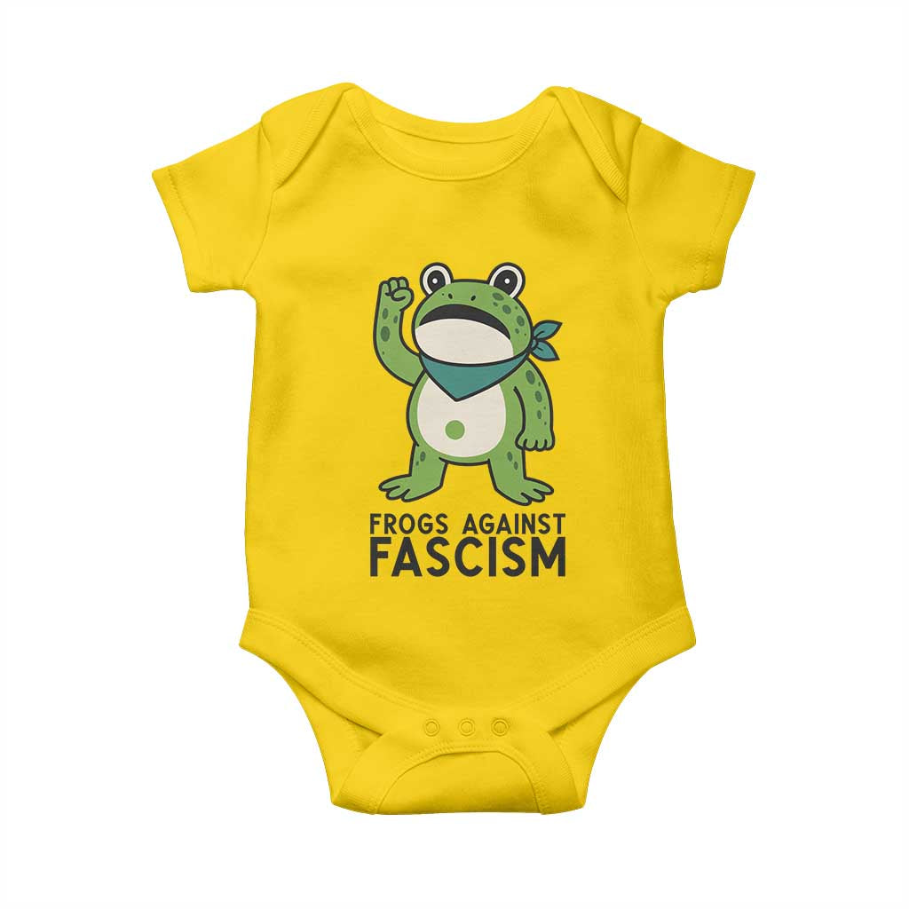 Frogs Against Fascism Baby Onesie Portland Resist Protest Antifascist TS02 Daisy Print Your Wear