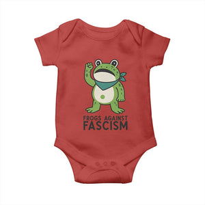 Frogs Against Fascism Baby Onesie Portland Resist Protest Antifascist TS02 Red Print Your Wear